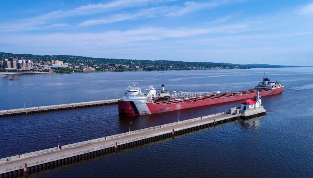 Cargo ship in the port
